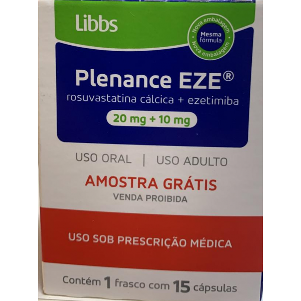 Plenance EZE - Rosuvastina 20mg + Ezetimiba 10mg - 15 Cápsulas